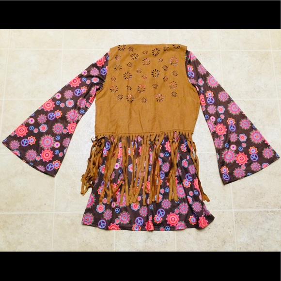 70’s GROOVY HIPPIE DRESS COSTUME - Picture 2 of 4